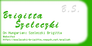 brigitta szeleczki business card